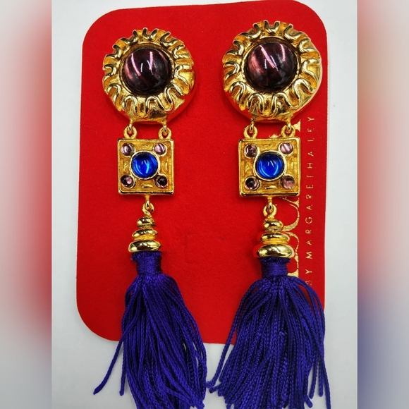 Authentic VINTAGE Clip-on Earrings by Margaretha Ley ESCADA. Early 1990s - Picture 6 of 13